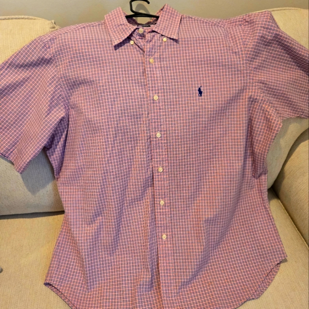 Men's Polo Ralph Lauren casual short sleeved buttoned down shirt